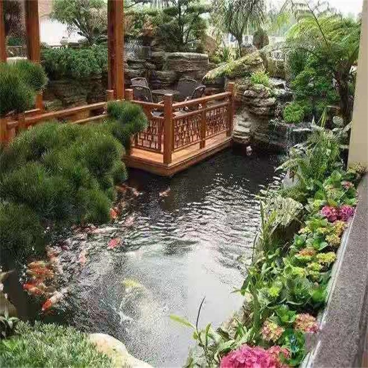 玉州别墅庭院景观设计鱼池